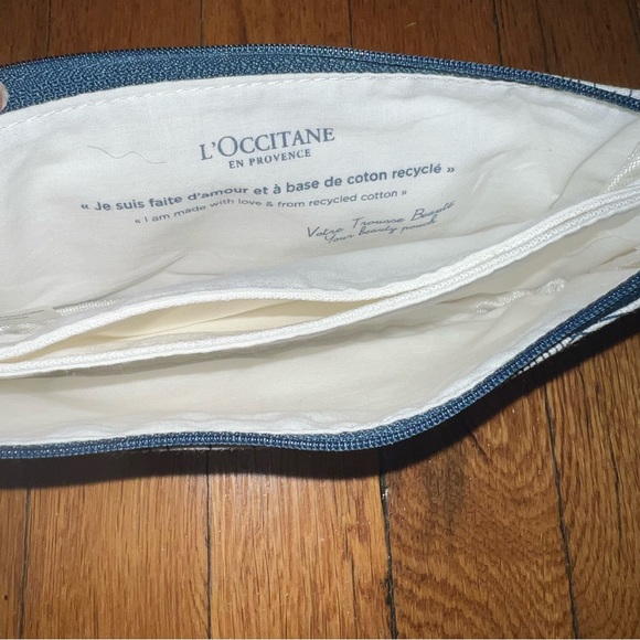 OMY pour L'OCCITANE EN PROVENCE Toile Print Zip-Up Beauty Case/Pouch. NWT - Picture 4 of 5